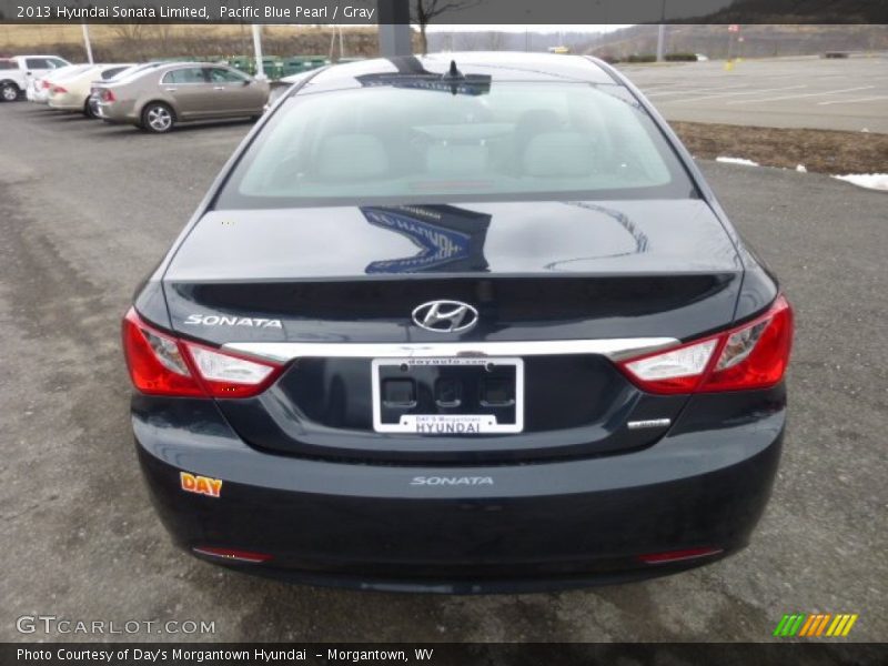 Pacific Blue Pearl / Gray 2013 Hyundai Sonata Limited