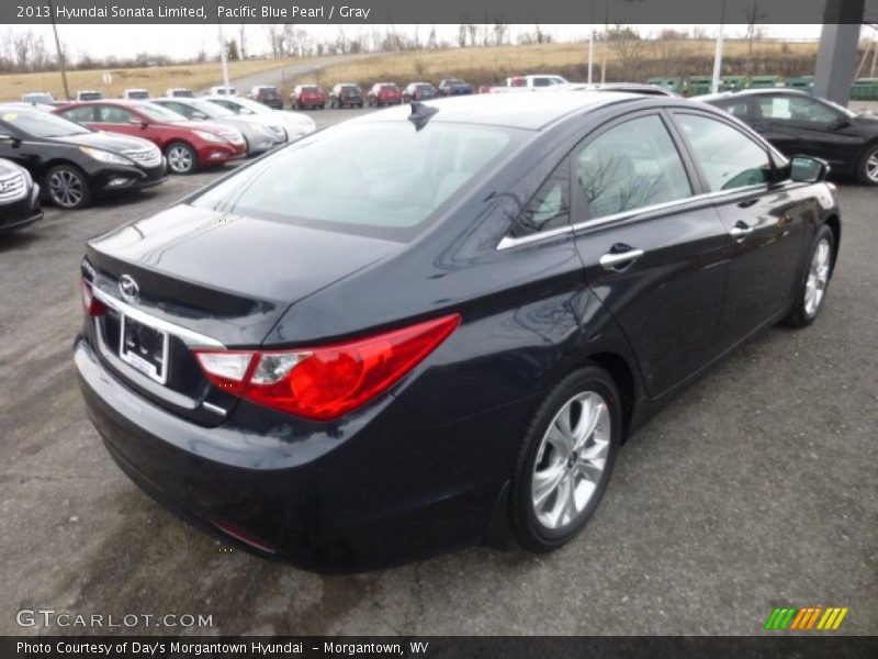 Pacific Blue Pearl / Gray 2013 Hyundai Sonata Limited