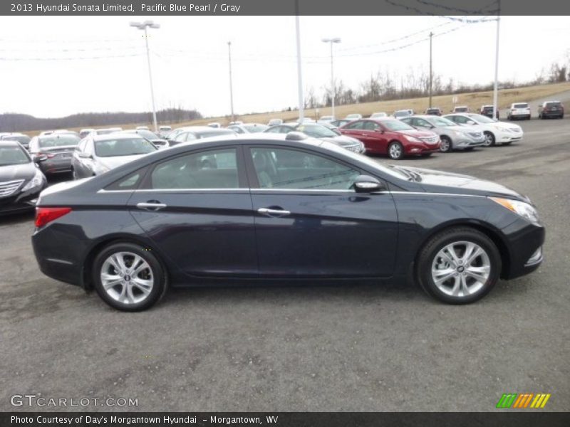Pacific Blue Pearl / Gray 2013 Hyundai Sonata Limited