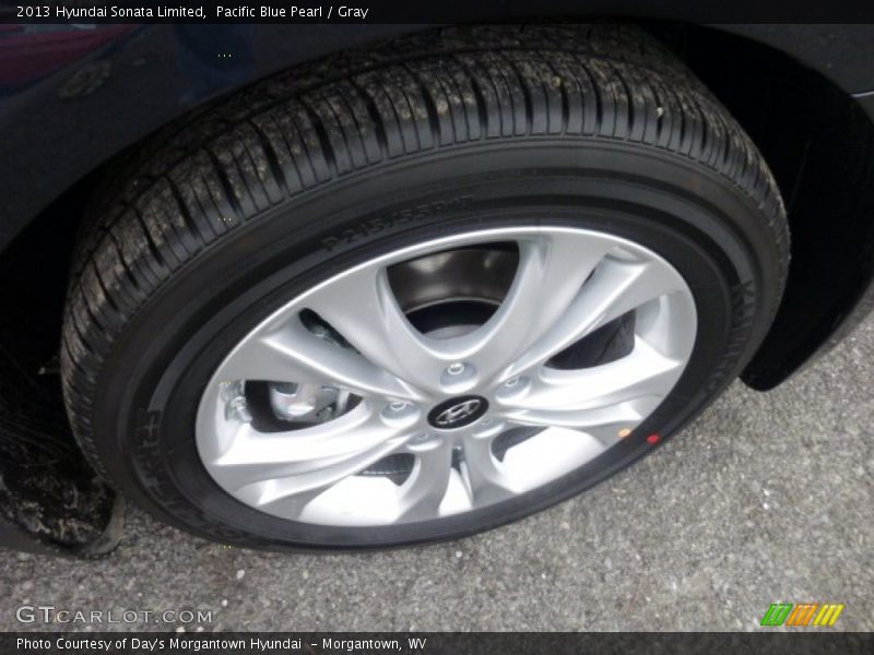 Pacific Blue Pearl / Gray 2013 Hyundai Sonata Limited