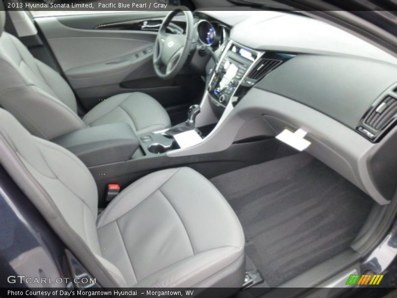 Pacific Blue Pearl / Gray 2013 Hyundai Sonata Limited