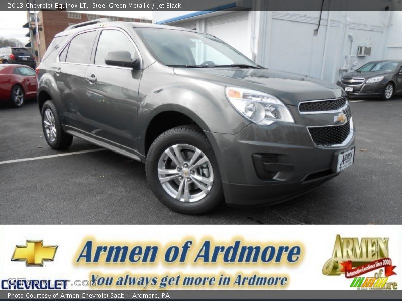Steel Green Metallic / Jet Black 2013 Chevrolet Equinox LT