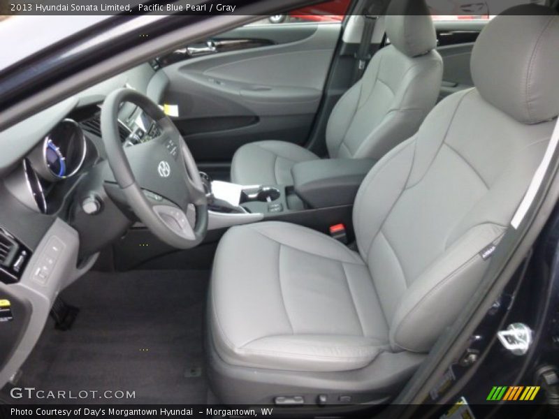 Pacific Blue Pearl / Gray 2013 Hyundai Sonata Limited