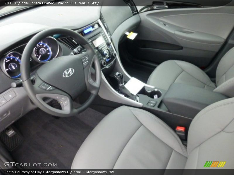 Pacific Blue Pearl / Gray 2013 Hyundai Sonata Limited