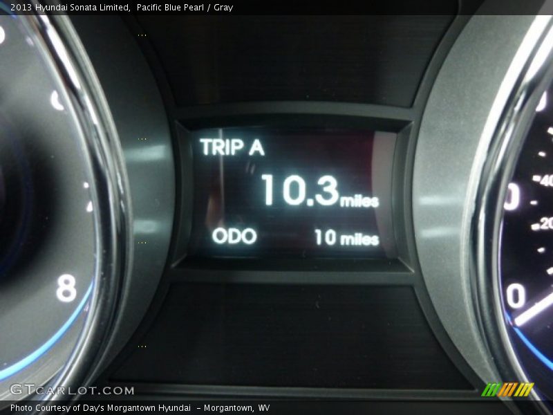 Pacific Blue Pearl / Gray 2013 Hyundai Sonata Limited