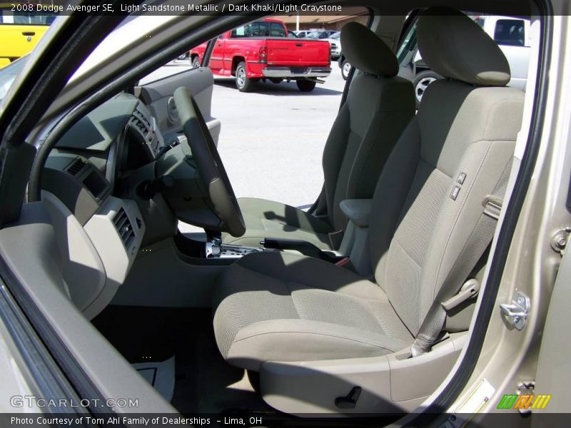 Light Sandstone Metallic / Dark Khaki/Light Graystone 2008 Dodge Avenger SE