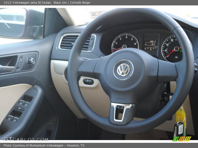 Black Uni / Cornsilk Beige 2013 Volkswagen Jetta SE Sedan