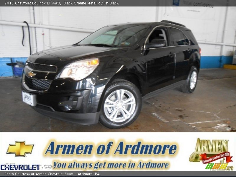 Black Granite Metallic / Jet Black 2013 Chevrolet Equinox LT AWD
