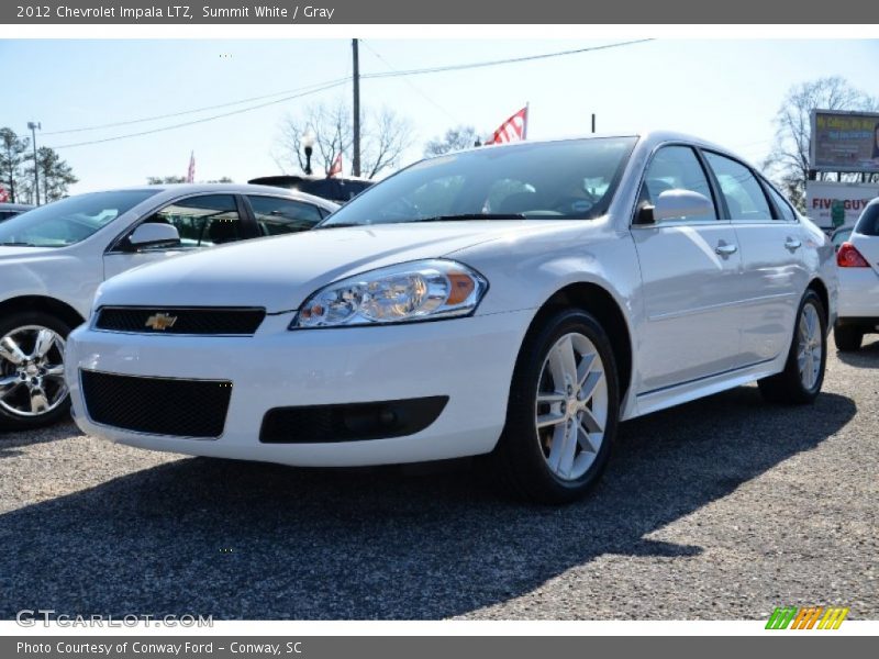 Summit White / Gray 2012 Chevrolet Impala LTZ