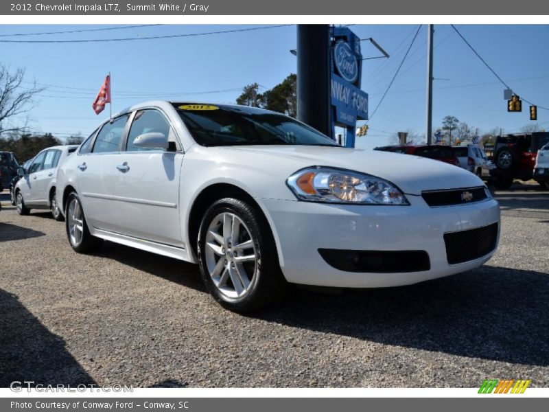 Summit White / Gray 2012 Chevrolet Impala LTZ