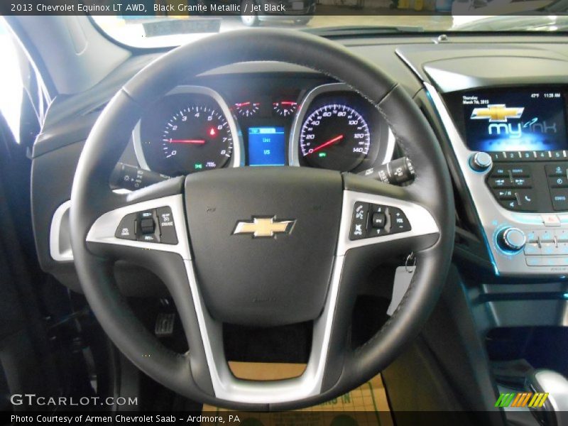 Black Granite Metallic / Jet Black 2013 Chevrolet Equinox LT AWD