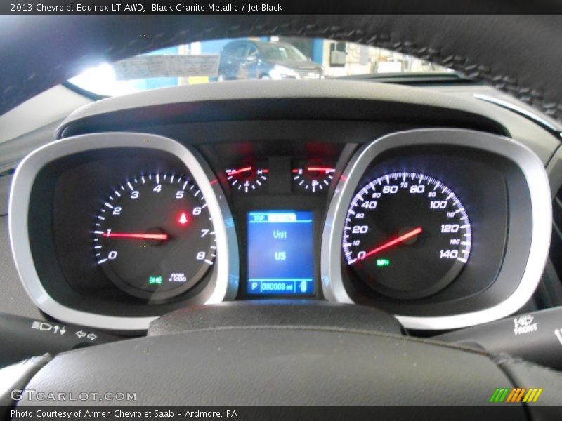 Black Granite Metallic / Jet Black 2013 Chevrolet Equinox LT AWD
