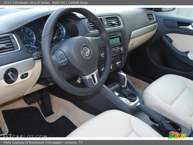 Black Uni / Cornsilk Beige 2013 Volkswagen Jetta SE Sedan