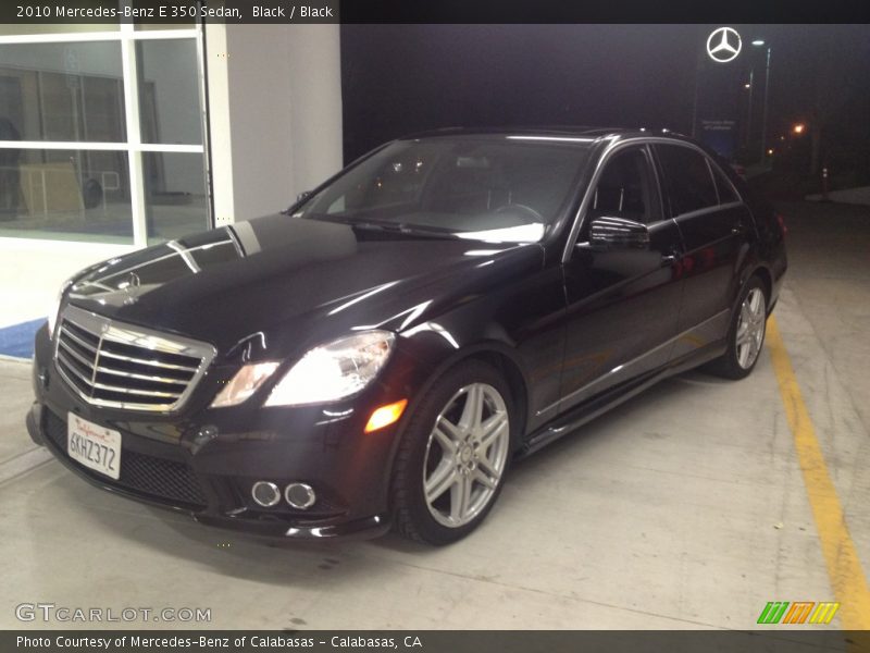 Black / Black 2010 Mercedes-Benz E 350 Sedan