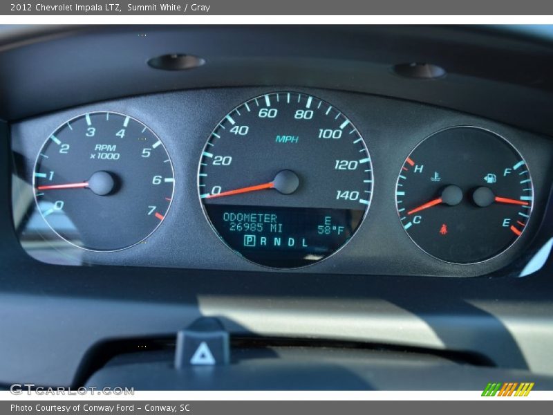 Summit White / Gray 2012 Chevrolet Impala LTZ