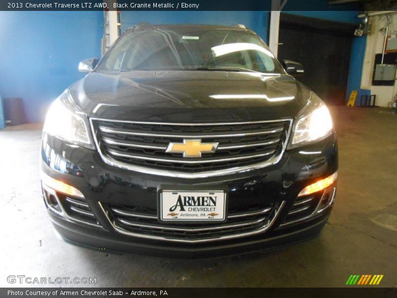 Black Granite Metallic / Ebony 2013 Chevrolet Traverse LTZ AWD