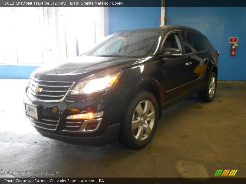 Black Granite Metallic / Ebony 2013 Chevrolet Traverse LTZ AWD