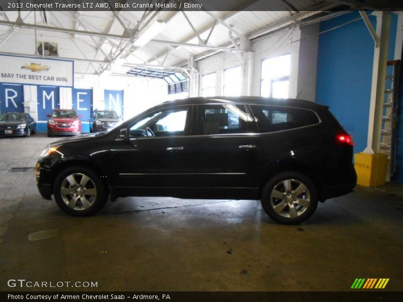 Black Granite Metallic / Ebony 2013 Chevrolet Traverse LTZ AWD