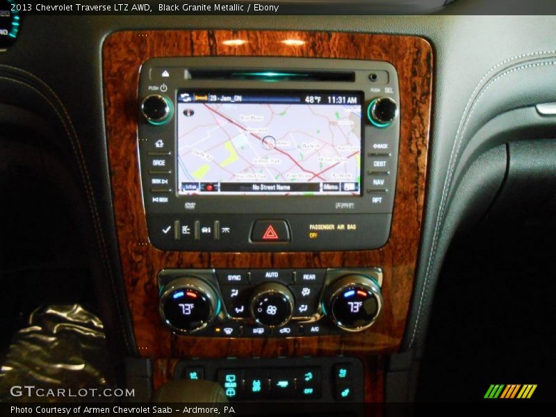 Black Granite Metallic / Ebony 2013 Chevrolet Traverse LTZ AWD