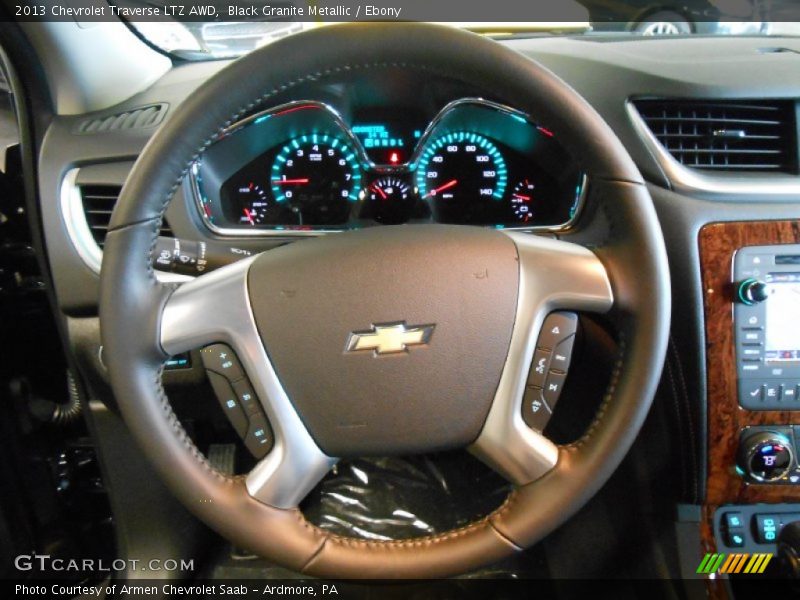 Black Granite Metallic / Ebony 2013 Chevrolet Traverse LTZ AWD