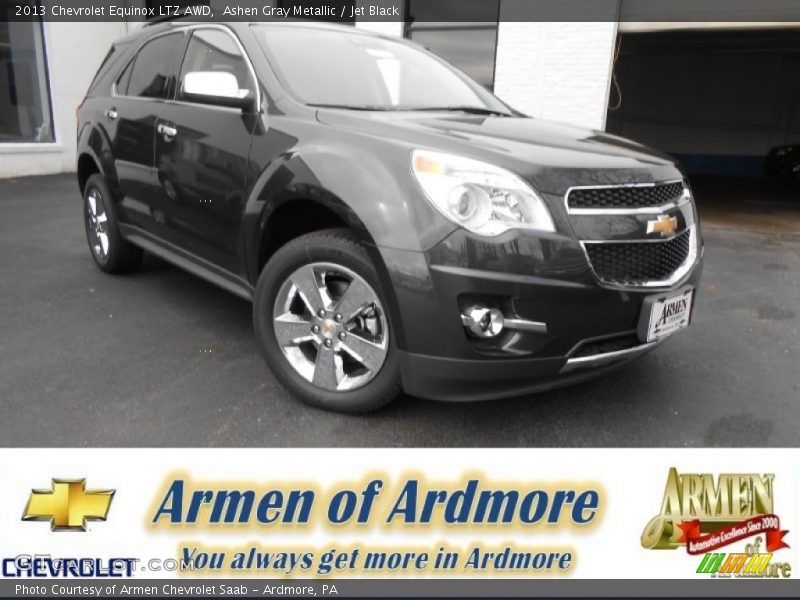 Ashen Gray Metallic / Jet Black 2013 Chevrolet Equinox LTZ AWD