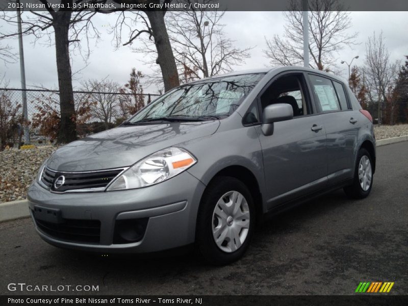 Magnetic Gray Metallic / Charcoal 2012 Nissan Versa 1.8 S Hatchback