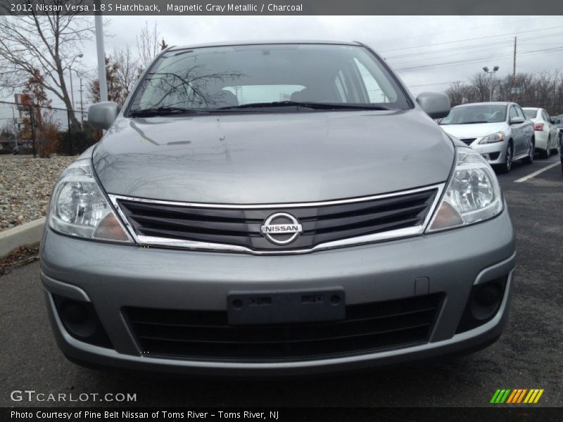 Magnetic Gray Metallic / Charcoal 2012 Nissan Versa 1.8 S Hatchback