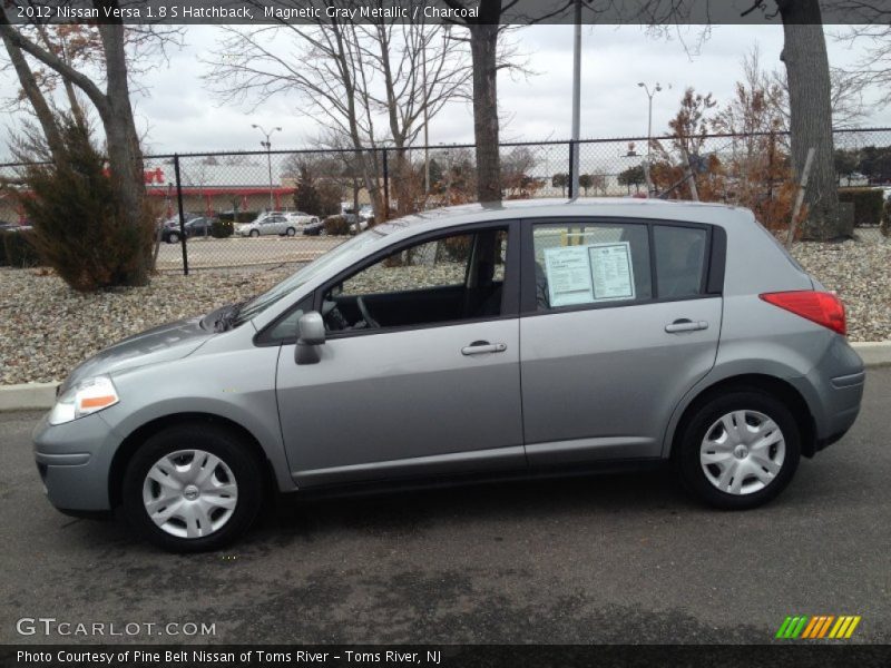 Magnetic Gray Metallic / Charcoal 2012 Nissan Versa 1.8 S Hatchback