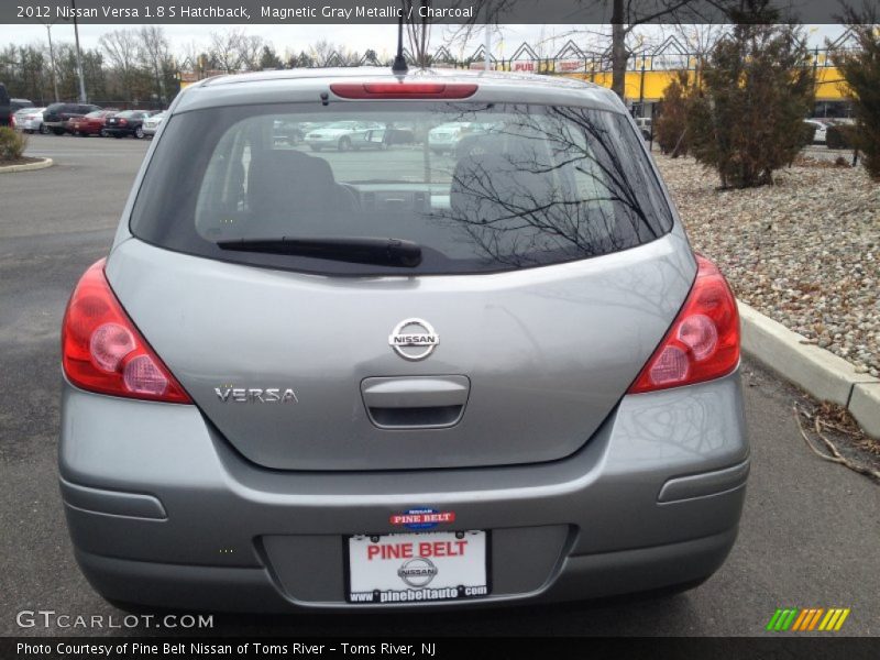 Magnetic Gray Metallic / Charcoal 2012 Nissan Versa 1.8 S Hatchback