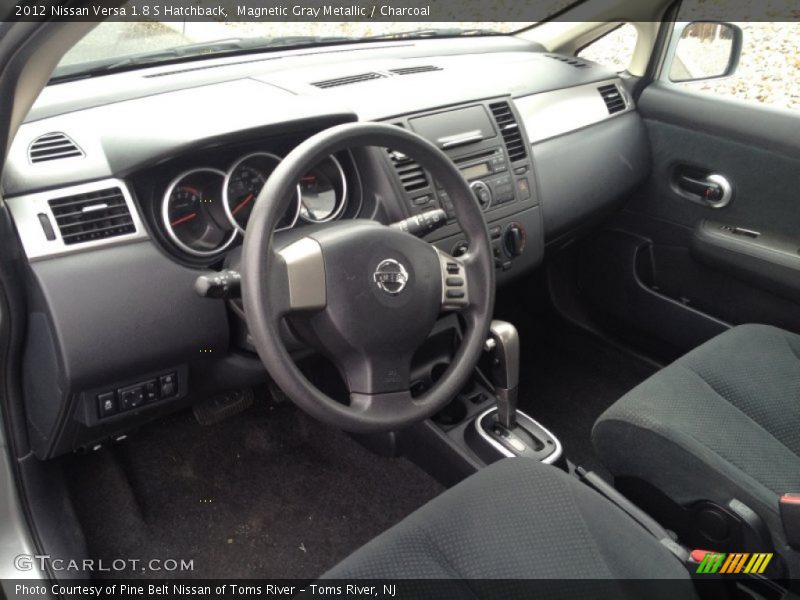 Magnetic Gray Metallic / Charcoal 2012 Nissan Versa 1.8 S Hatchback