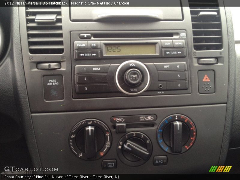 Magnetic Gray Metallic / Charcoal 2012 Nissan Versa 1.8 S Hatchback