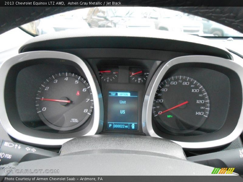 Ashen Gray Metallic / Jet Black 2013 Chevrolet Equinox LTZ AWD