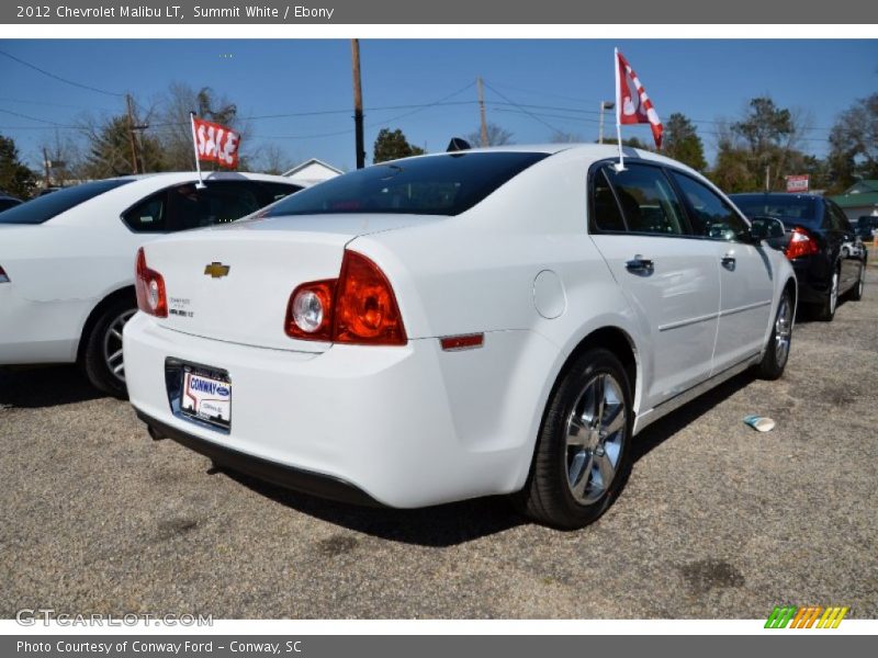 Summit White / Ebony 2012 Chevrolet Malibu LT