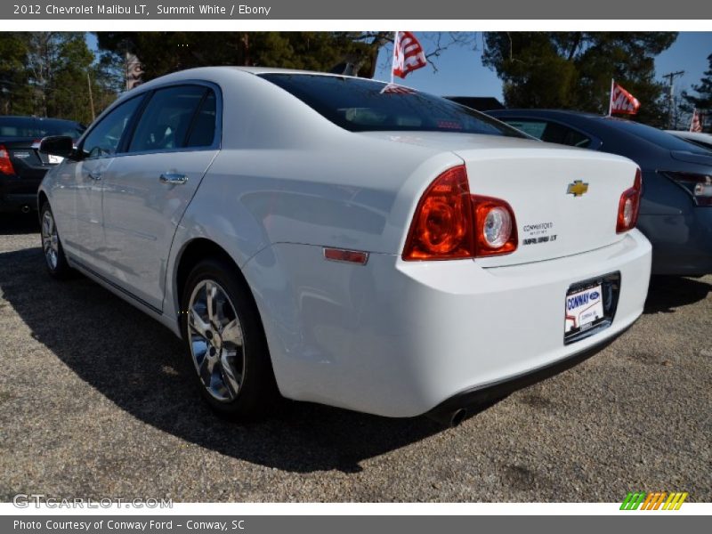 Summit White / Ebony 2012 Chevrolet Malibu LT