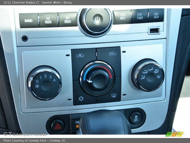 Summit White / Ebony 2012 Chevrolet Malibu LT