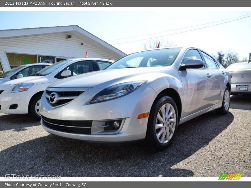 Ingot Silver / Black 2012 Mazda MAZDA6 i Touring Sedan