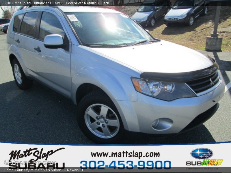 Cool Silver Metallic / Black 2007 Mitsubishi Outlander LS 4WD