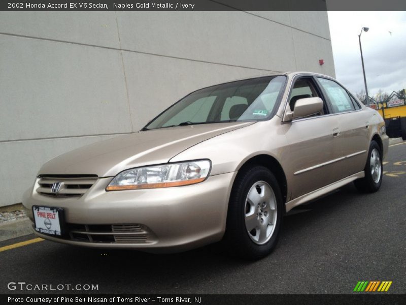 Naples Gold Metallic / Ivory 2002 Honda Accord EX V6 Sedan
