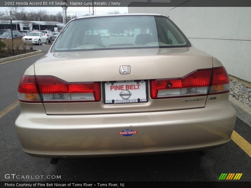 Naples Gold Metallic / Ivory 2002 Honda Accord EX V6 Sedan