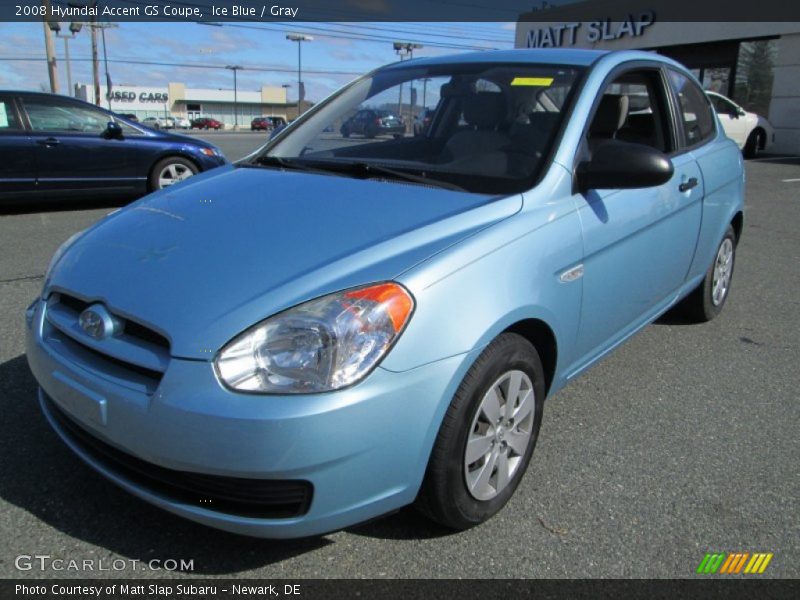 Ice Blue / Gray 2008 Hyundai Accent GS Coupe