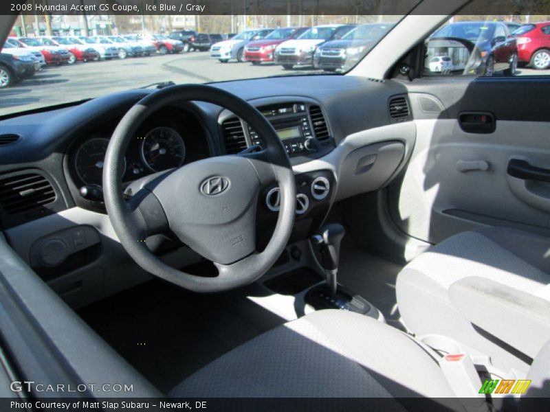 Ice Blue / Gray 2008 Hyundai Accent GS Coupe