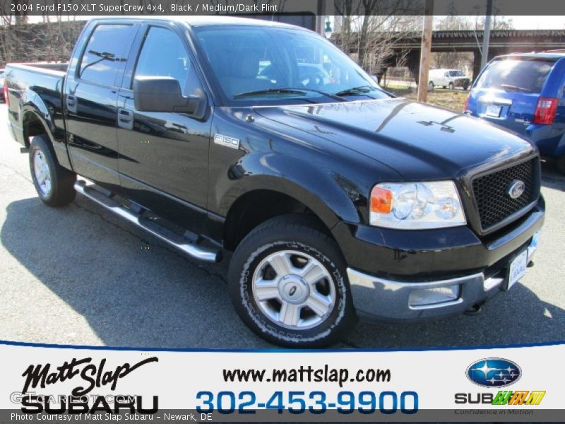 Black / Medium/Dark Flint 2004 Ford F150 XLT SuperCrew 4x4