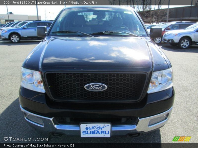 Black / Medium/Dark Flint 2004 Ford F150 XLT SuperCrew 4x4