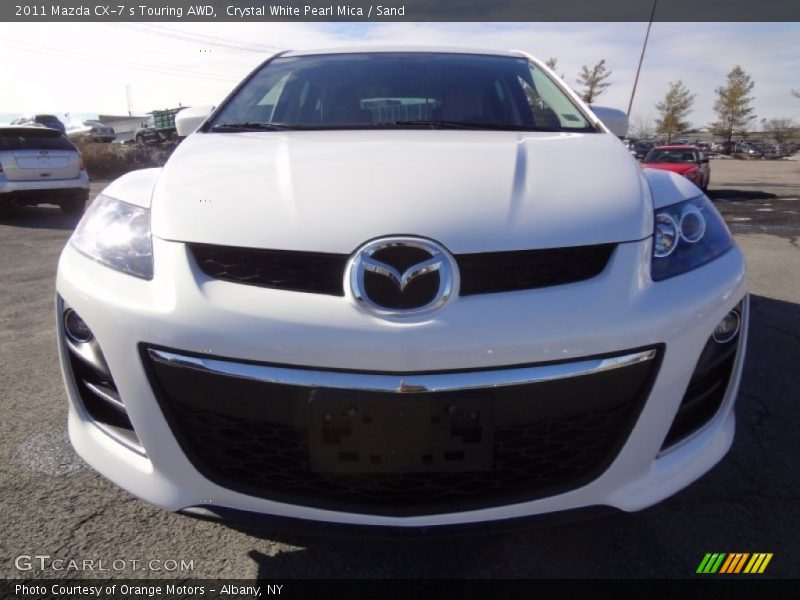 Crystal White Pearl Mica / Sand 2011 Mazda CX-7 s Touring AWD