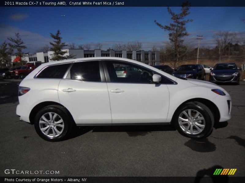 Crystal White Pearl Mica / Sand 2011 Mazda CX-7 s Touring AWD