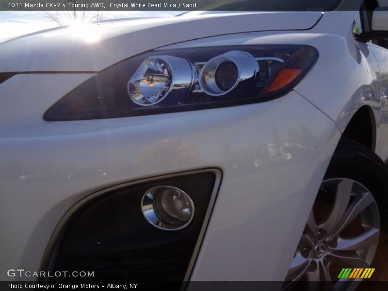 Crystal White Pearl Mica / Sand 2011 Mazda CX-7 s Touring AWD