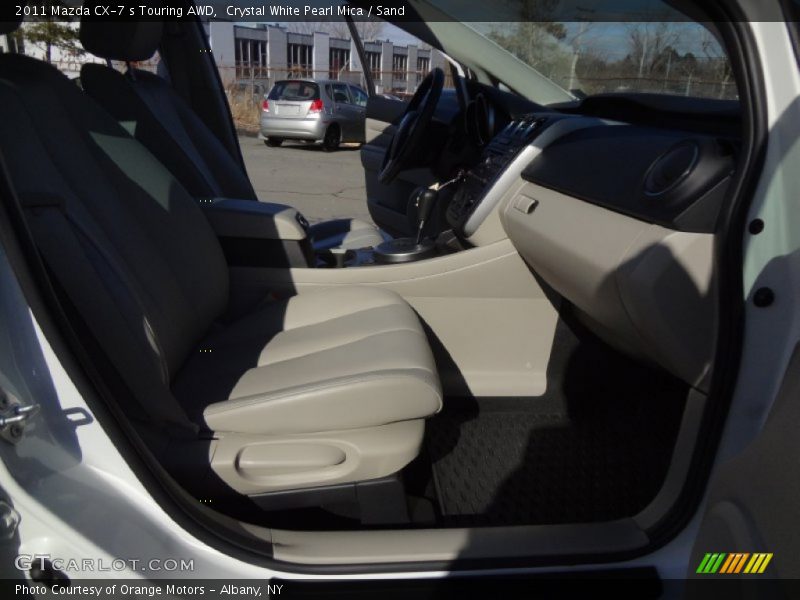 Crystal White Pearl Mica / Sand 2011 Mazda CX-7 s Touring AWD