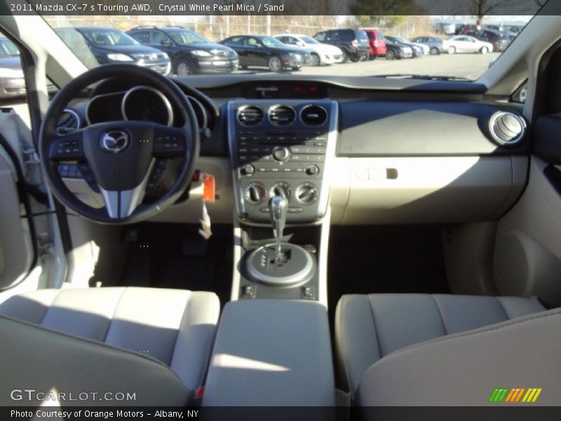 Crystal White Pearl Mica / Sand 2011 Mazda CX-7 s Touring AWD