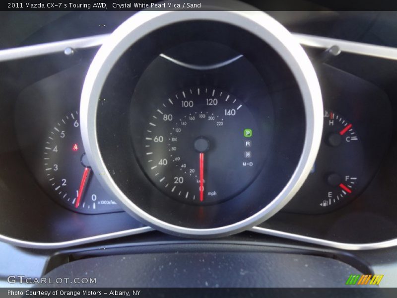 Crystal White Pearl Mica / Sand 2011 Mazda CX-7 s Touring AWD