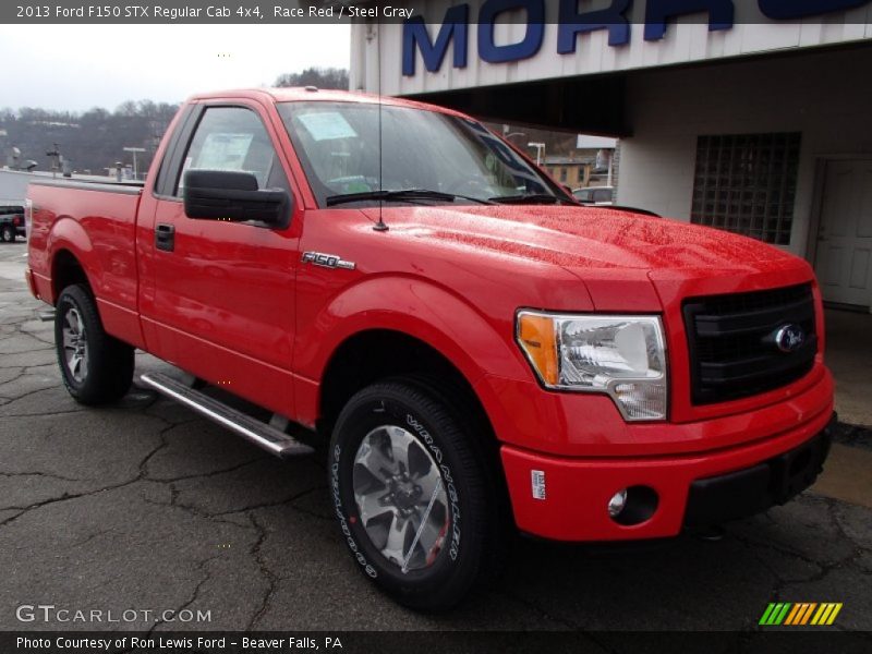 Race Red / Steel Gray 2013 Ford F150 STX Regular Cab 4x4